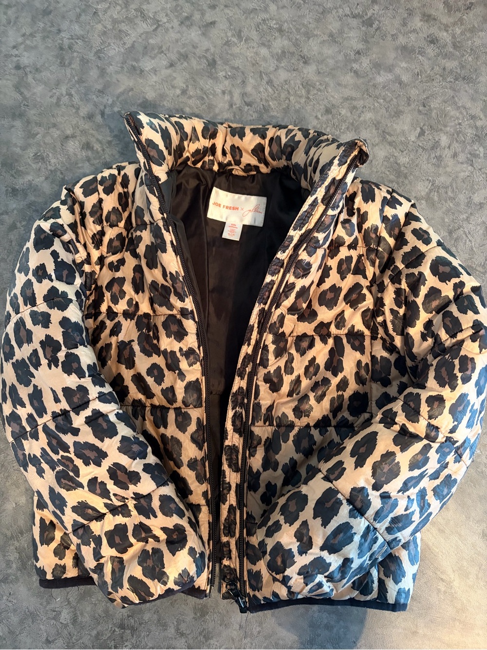 Joe Fresh x Jillian Harris Limited Edition Leopard Print Youth Girls Puffer Coat
